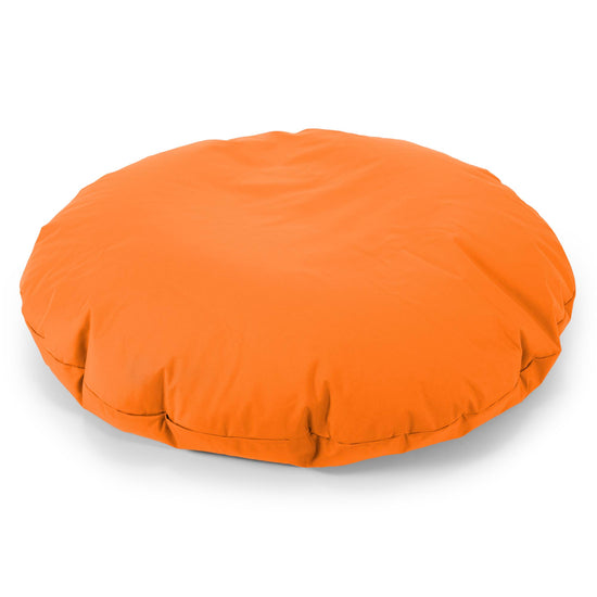 Flexforma Rund Saccosekk som Gulvpute for Barn 2–14 år - Lett å Rengjøre Oransje 01