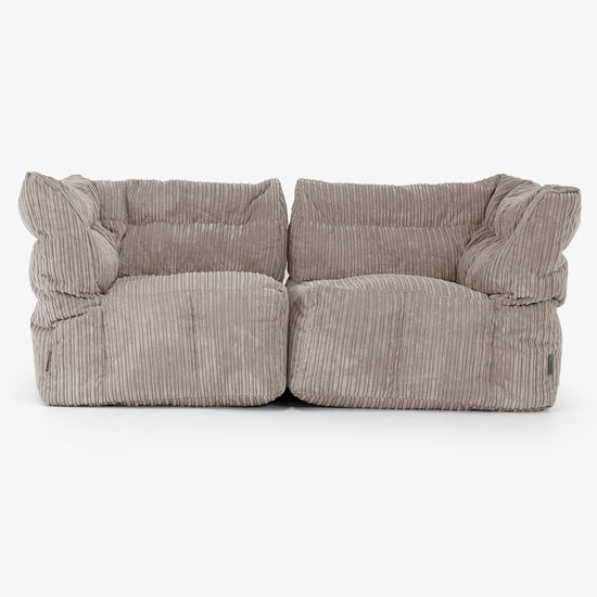 Modulsofa 2-seter - Kordfløyel Duegrå 01