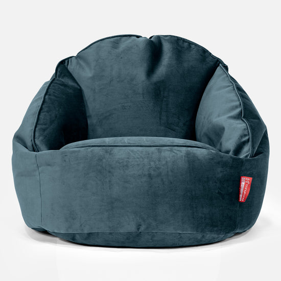 Bubble Saccosekk-stol - Fløyel Mørketurkis 01