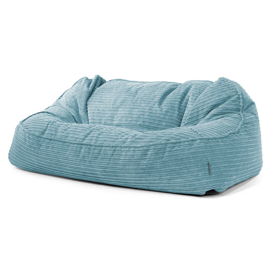 Sloucher Oversized Sakkosekk Sofa - Kordfløyel Turkis 01