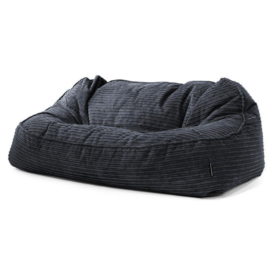 Sloucher Oversized Sakkosekk Sofa - Kordfløyel Svart 01