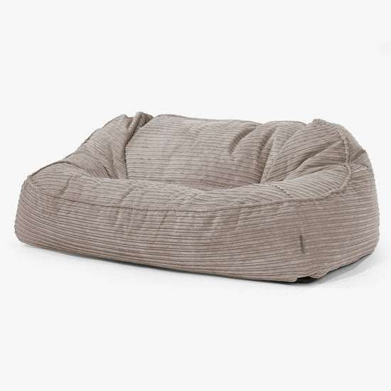 Sloucher Oversized Sakkosekk Sofa - Kordfløyel Duegrå 01