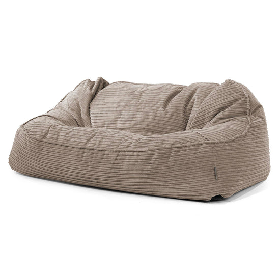 Sloucher Oversized Sakkosekk Sofa - Kordfløyel Duegrå 01