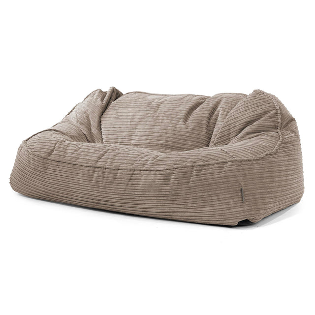 Sloucher Oversized Sakkosekk Sofa - Kordfløyel Duegrå 01