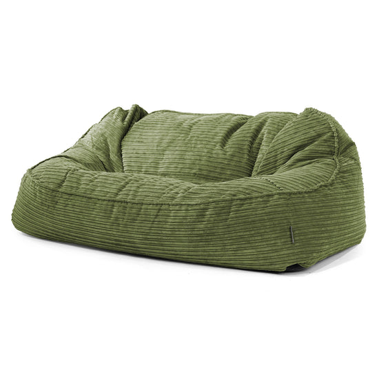 Sloucher Oversized Sakkosekk Sofa - Kordfløyel Skoggrønn 01