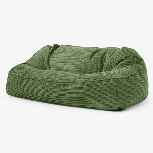 Sloucher Oversized Sakkosekk Sofa - Kordfløyel Skoggrønn 01