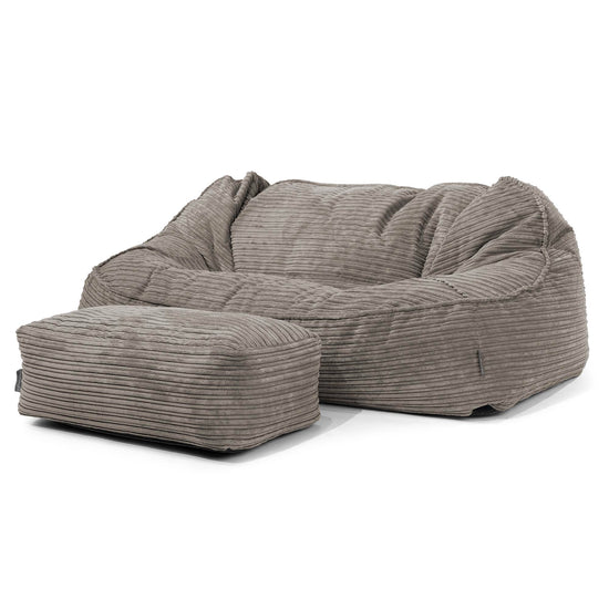 Sloucher Oversized Sakkosekk Sofa - Kordfløyel Grafitt 02