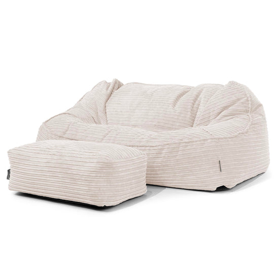 Sloucher Oversized Sakkosekk Sofa - Kordfløyel Elfenben 02