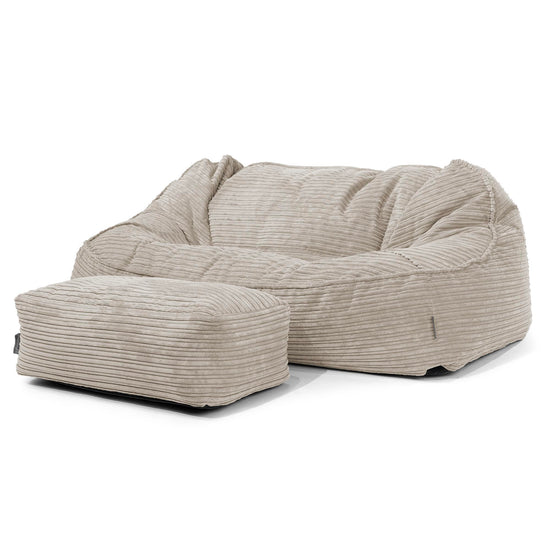 Sloucher Oversized Sakkosekk Sofa - Kordfløyel Mink 02