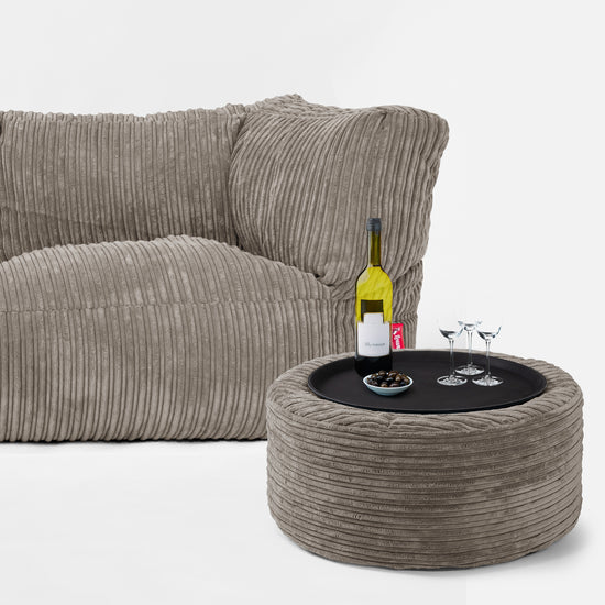 Albert 2-seter Saccosekk Sofa - Kordfløyel Duegrå 03