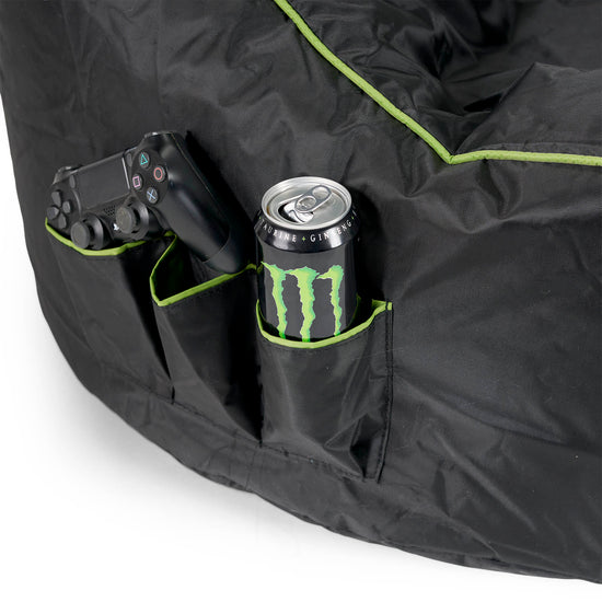 Gaming Saccosekk i Bilsete-stil - Svart / Grønn 07