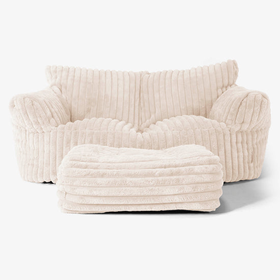 Josephine Saccosekk Sofa - Ultrabehagelig Kord Krem 01