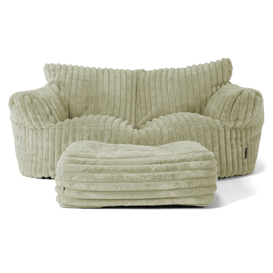Josephine Saccosekk Sofa - Ultrabehagelig Kord Salviegrønn 01