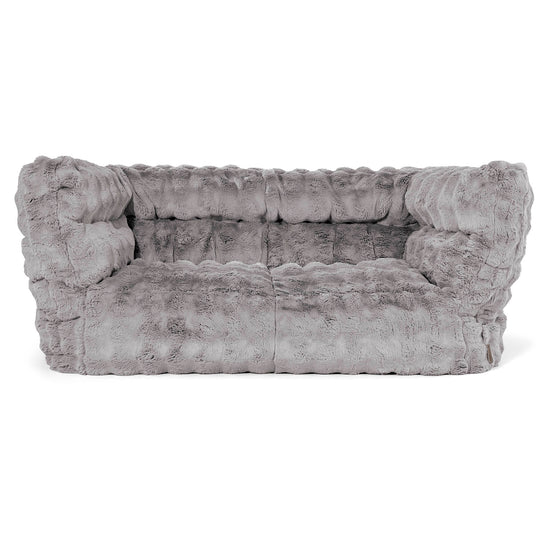 Louis 2-seter Saccosekk Sofa - Falsk Pels Boble Grå 01
