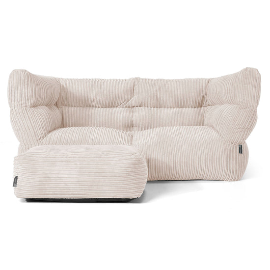 Louis 2-seter Saccosekk Sofa - Kordfløyel Elfenben 02