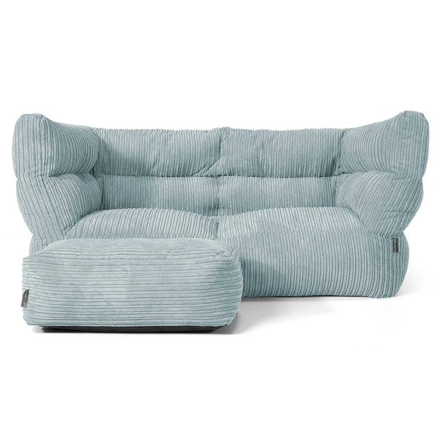 Louis 2-seter Saccosekk Sofa - Kordfløyel Mintgrønn 02