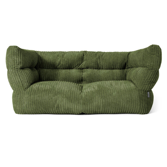 Louis 2-seter Saccosekk Sofa - Kordfløyel Skoggrønn 01