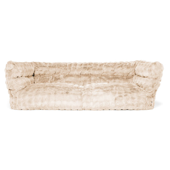 Louis 3-seter Saccosekk Sofa - Falsk Pels Boble Krem 01