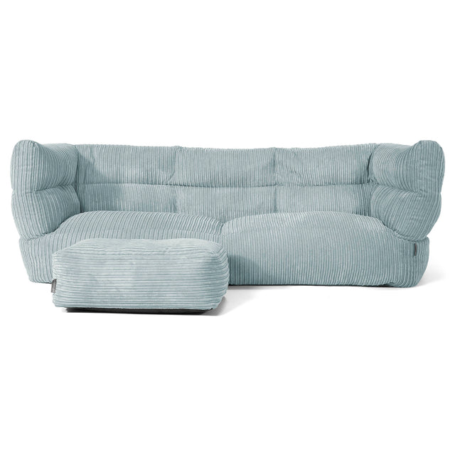 Louis 3-seter Saccosekk Sofa - Kordfløyel Mintgrønn 02