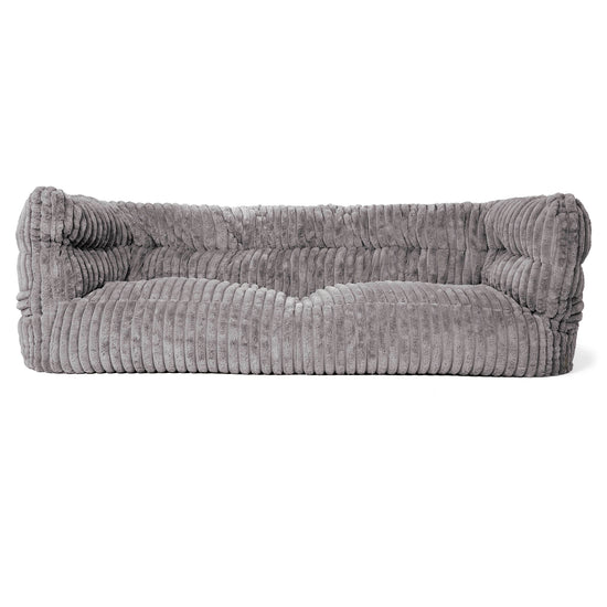 Louis 3-seter Saccosekk Sofa - Ultrabehagelig Kord Grå 01