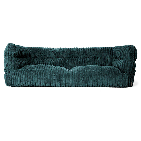 Louis 3-seter Saccosekk Sofa - Ultrabehagelig Kord Mørketurkis 01