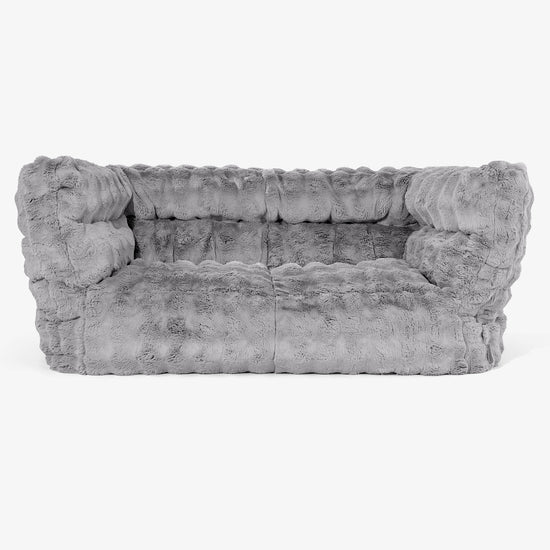Albert 2-seter Saccosekk Sofa 2.0 - Falsk Pels Boble Grå 01