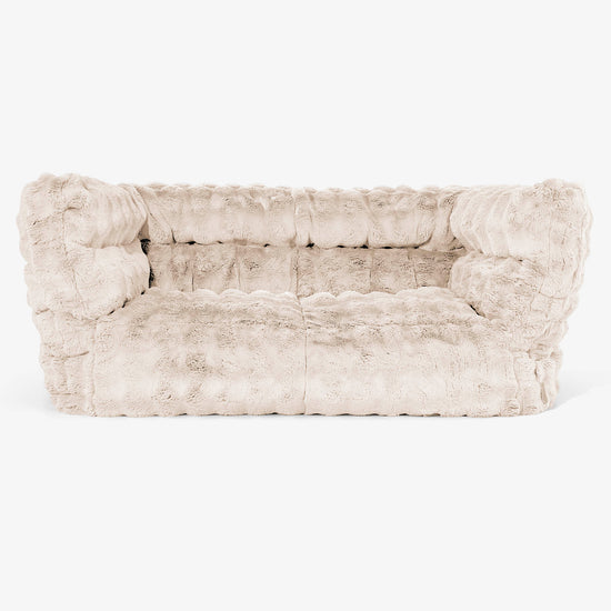 Albert 2-seter Saccosekk Sofa 2.0 - Falsk Pels Boble Krem 01