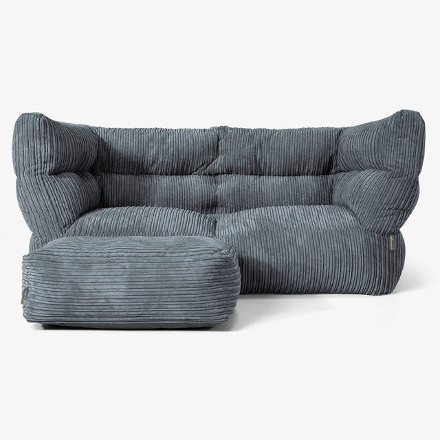 Albert 2-seter Saccosekk Sofa 2.0 - Kordfløyel Skifergrå 02