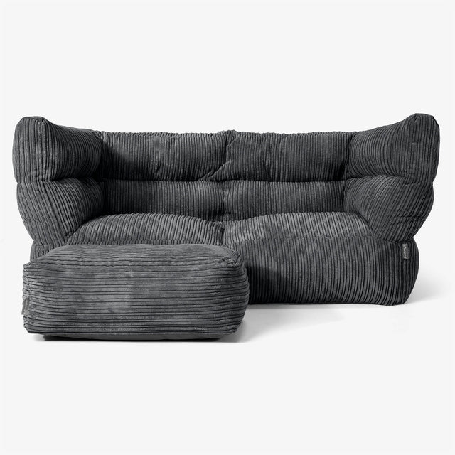 Albert 2-seter Saccosekk Sofa 2.0 - Kordfløyel Svart 02