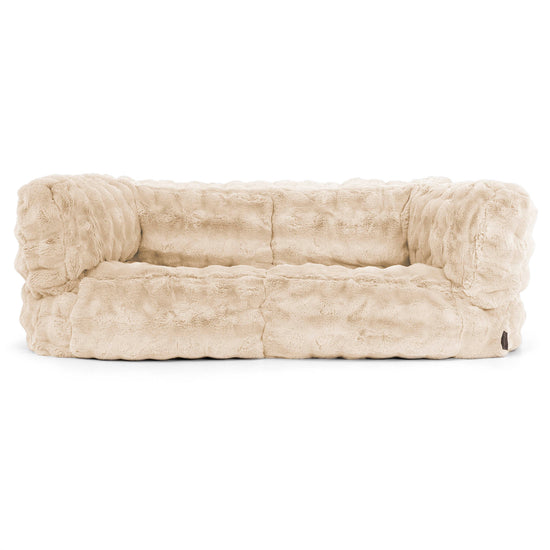 Albert 2-seter Saccosekk Sofa - Falsk Pels Boble Krem 01