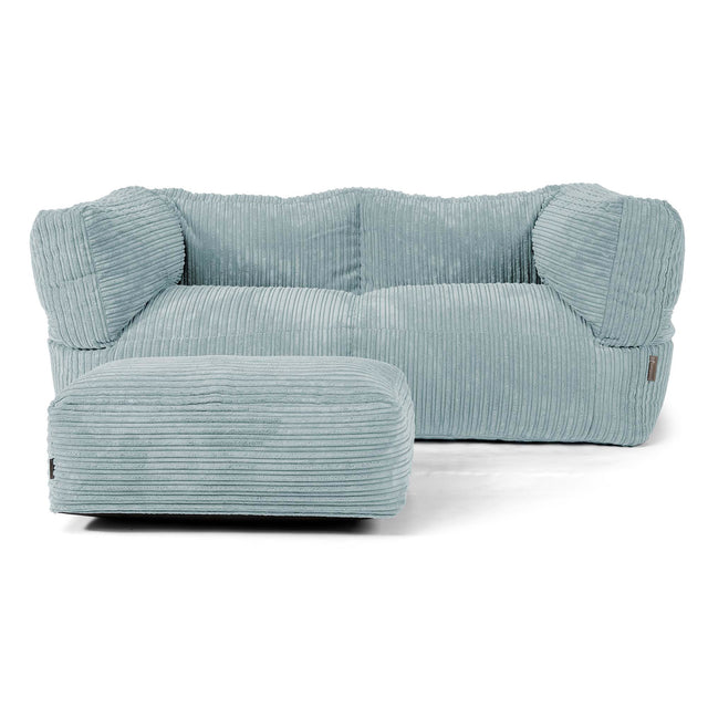 Albert 2-seter Saccosekk Sofa - Kordfløyel Mintgrønn 02