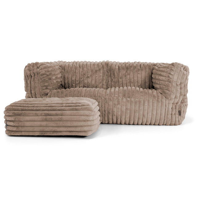 Albert 2-seter Saccosekk Sofa - Ultrabehagelig Kord Mink 02