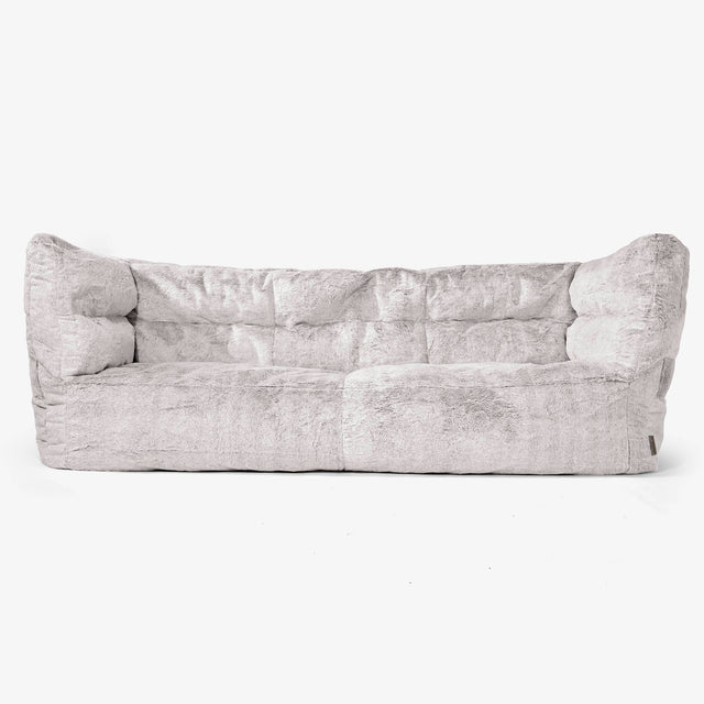 Albert 3-seter Saccosekk Sofa 2.0 - Kanin-fuskepels Lysegrå 01