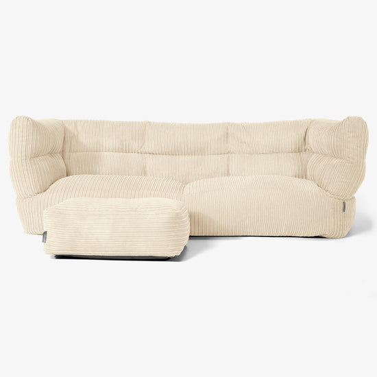 Albert 3-seter Saccosekk Sofa 2.0 - Kordfløyel Krem 02