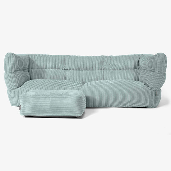 Albert 3-seter Saccosekk Sofa 2.0 - Kordfløyel Mintgrønn 02