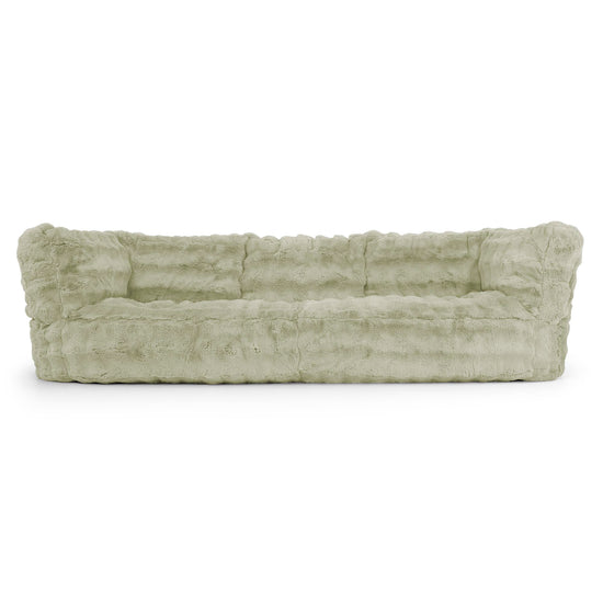 Albert 3-seter Saccosekk Sofa - Falsk Pels Boble Salviegrønn 01
