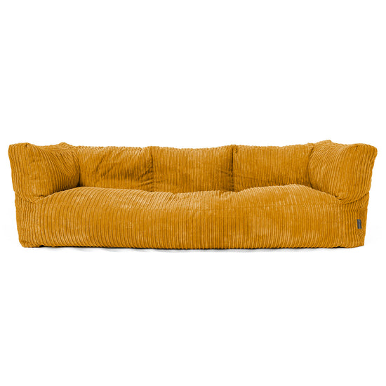 Albert 3-seter Saccosekk Sofa - Kordfløyel Gylden Honning 01
