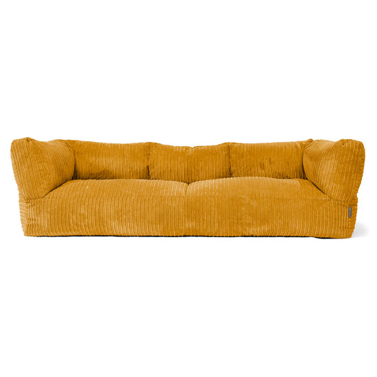 Albert 3-seter Saccosekk Sofa - Kordfløyel Gylden Honning 01