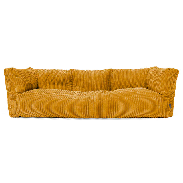 Albert 3-seter Saccosekk Sofa - Kordfløyel Gylden Honning 01