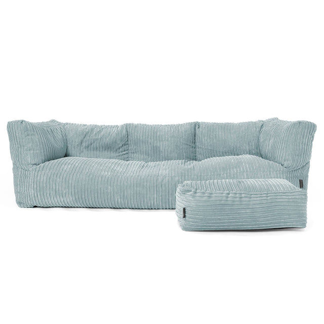 Albert 3-seter Saccosekk Sofa - Kordfløyel Mintgrønn 02