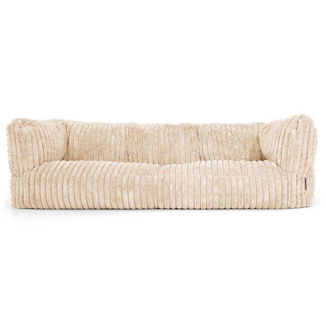 Albert 3-seter Saccosekk Sofa - Ultrabehagelig Kord Krem 01