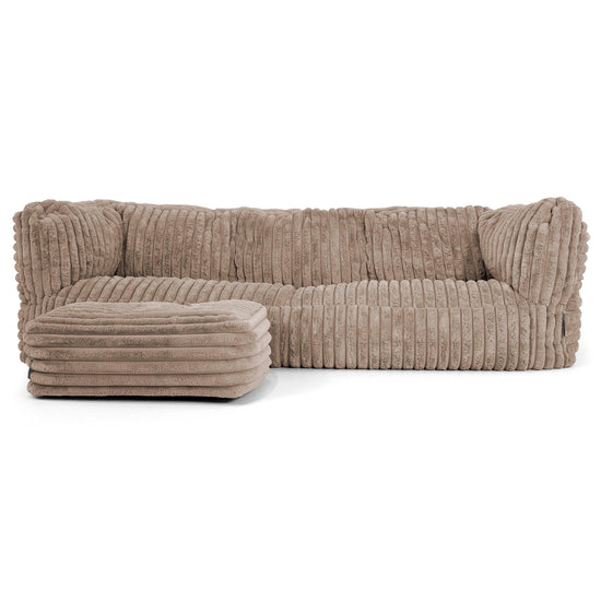 Albert 3-seter Saccosekk Sofa - Ultrabehagelig Kord Mink 02