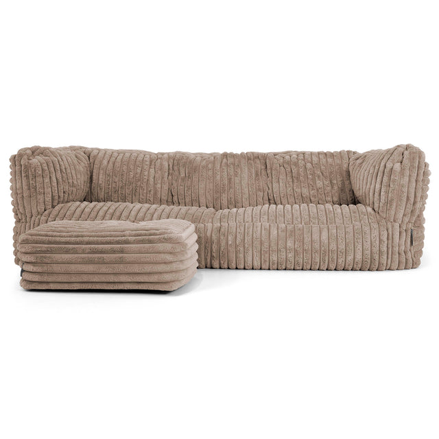 Albert 3-seter Saccosekk Sofa - Ultrabehagelig Kord Mink 02