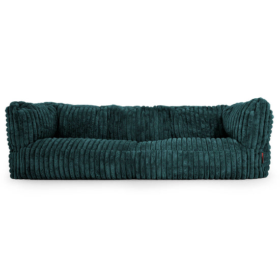Albert 3-seter Saccosekk Sofa - Ultrabehagelig Kord Mørketurkis 01