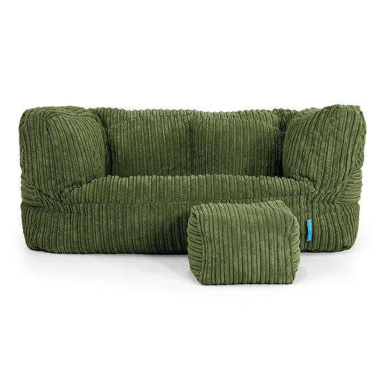 Albert Barnesofa-saccosekk 2-6 år - Kordfløyel Skoggrønn 02