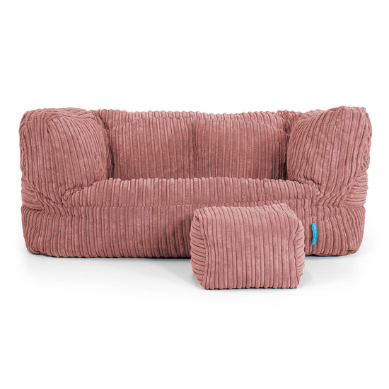 Albert Barnesofa-saccosekk 2-6 år - Kordfløyel Fersken 02