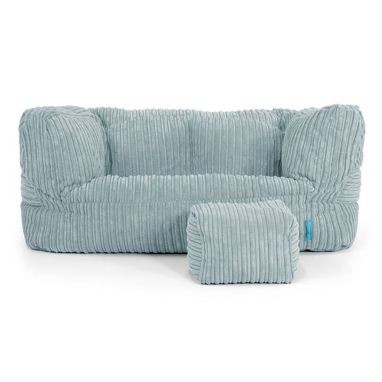 Albert Barnesofa-saccosekk 2-6 år - Kordfløyel Mintgrønn 02