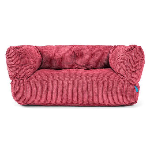 Albert Barnesofa-saccosekk 2-6 år - Pom-pom Pastellrød 01