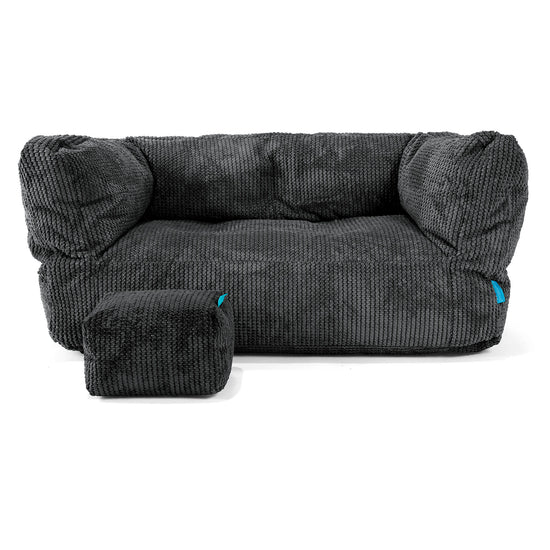Albert Barnesofa-saccosekk 2-6 år - Pom-pom Svart 02