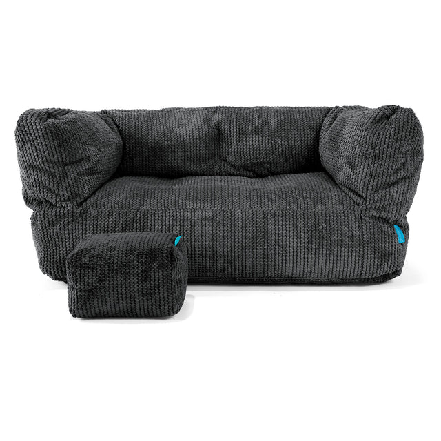 Albert Barnesofa-saccosekk 2-6 år - Pom-pom Svart 02